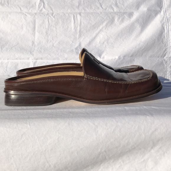 Anne Klein Brown Leather Slides/Mules - Chocolate, Kathy AK - Picture 5 of 14